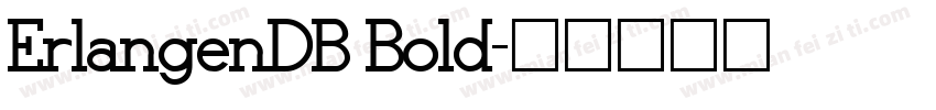 ErlangenDB Bold字体转换